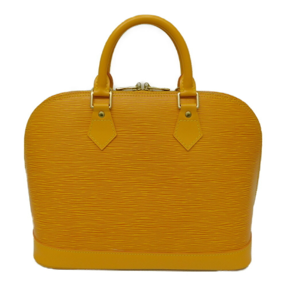 Louis Vuitton Yellow Handbag Bag Leather Alma Epi